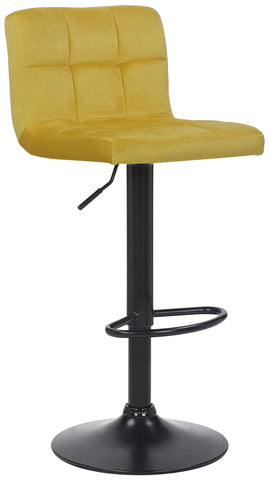 TPFLiving bar stool Fani frame black velvet