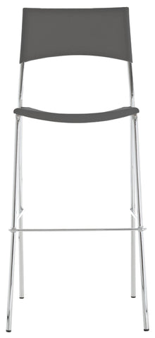 TPFLiving bar stool Gent metal frame in chrome look plastic