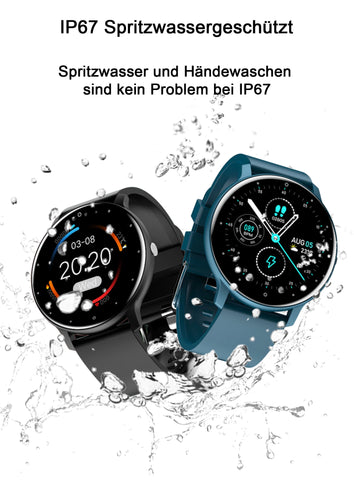 TPFNet Smart Watch / Fitness Tracker IP67 - Milanaise Armband + Silikon Armband - Android & IOS - verschiedene Farben