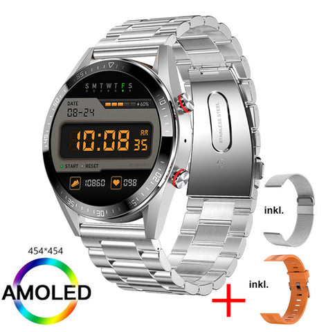 TPFNet Smart Watch / Fitness Tracker IP67 - Edelstahl Armband + Milanaise & Silikon Armband - Android & IOS - verschiedene Farben