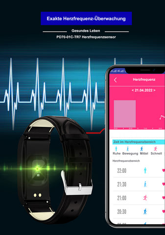 TPFNet Damen Smart Watch / Fitness Tracker IP68 - Milanaise Armband - Android & IOS - verschiedene Farben