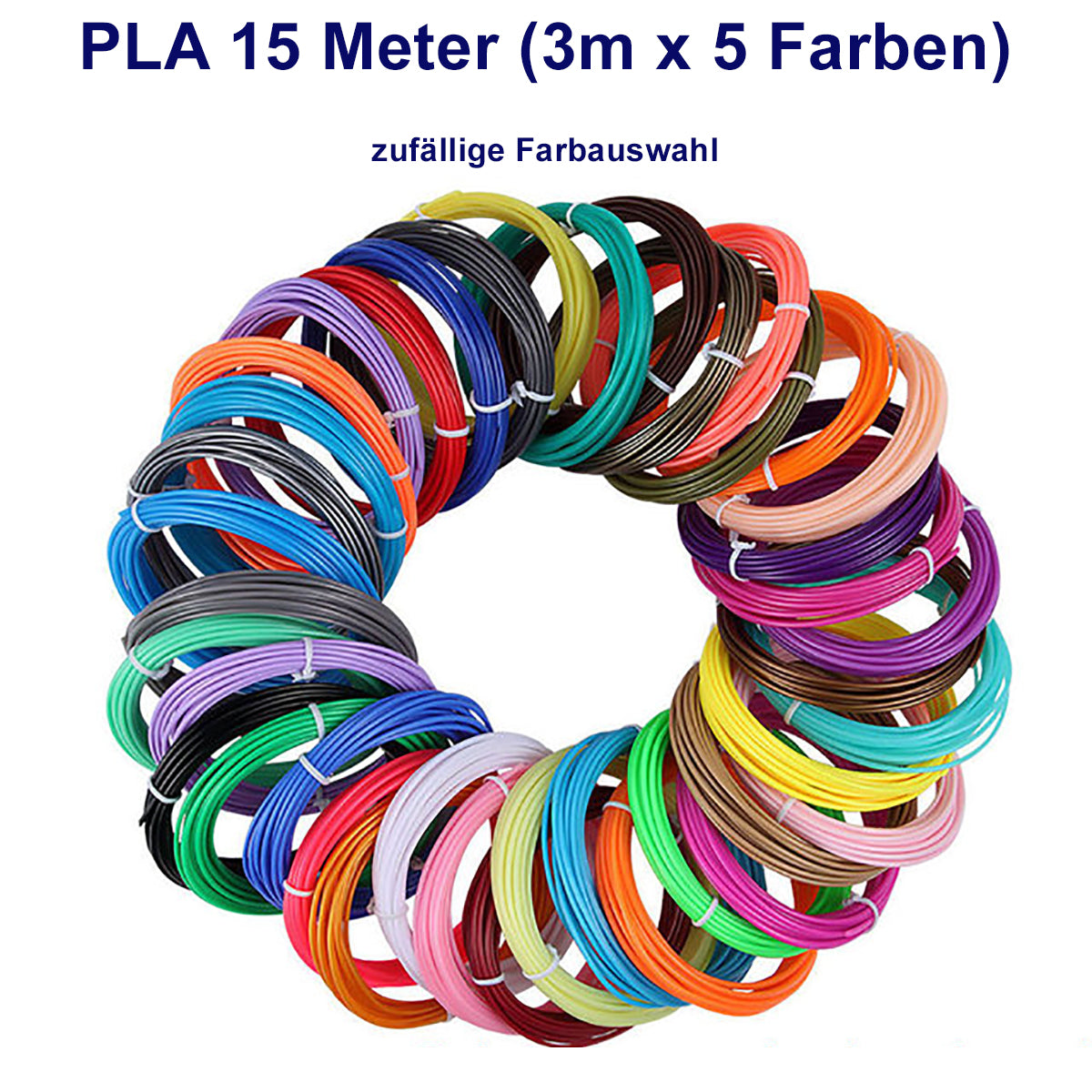 TPFNet PLA Filament für 3D Drucker-Stift - verschiedene Sets - zufällige Farben