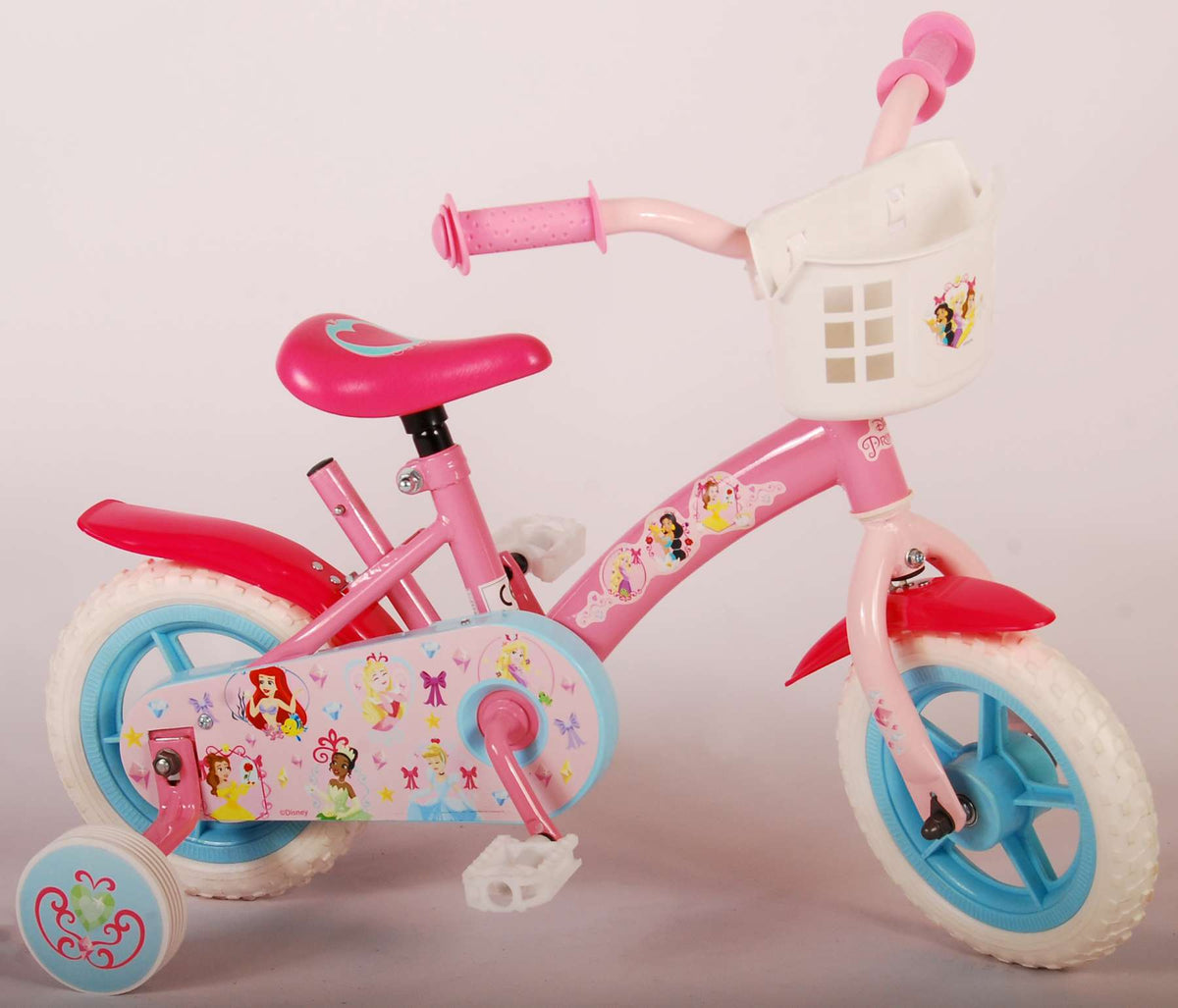 TPFSports Disney Princess Kinderfahrrad - Mädchen - 10 Zoll - Fester Gang - Rosa