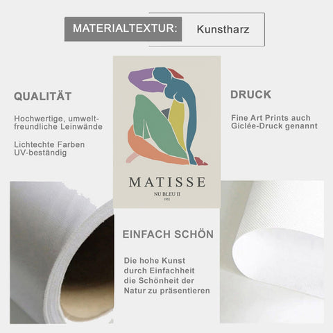 TPFLiving Poster Leinwand / Henri Matisse - Abstrakte Blätter und Frauenmotive - / Verschiedene Größen - OHNE Rahmen - Modell TX2381E