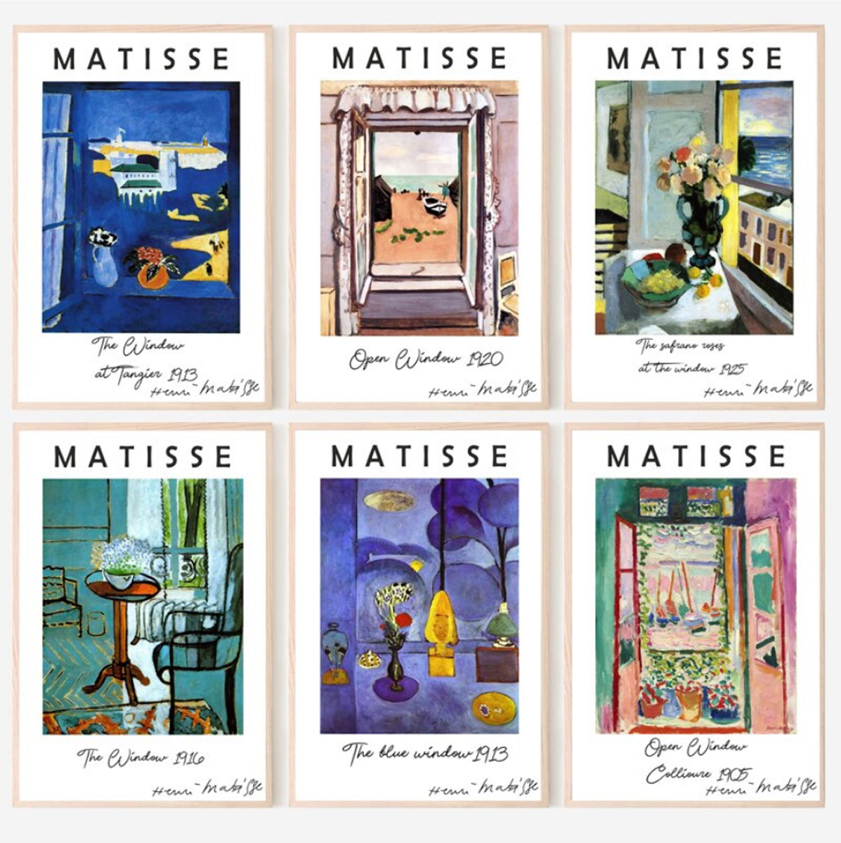 TPFLiving Poster Canvas – Retro Traumpreisfabrik Henri and - L Still / Matisse Landscapes
