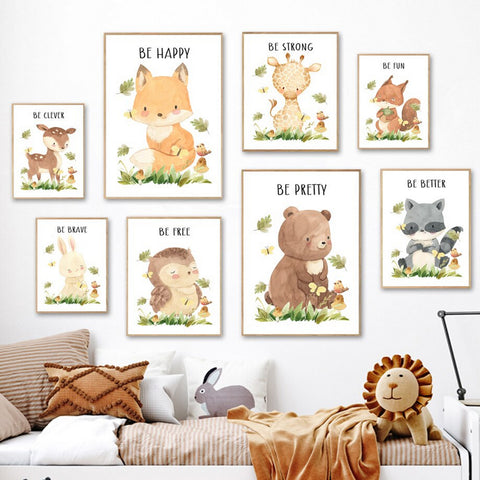 TPFLiving Poster Leinwand / Kinderzimmer Bild - Jugendzimmer - Mädchenzimmer - / Verschiedene Größen - OHNE Rahmen - Modell A