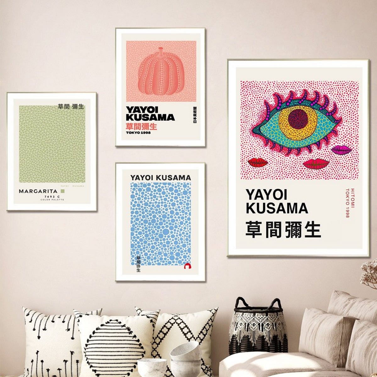 / / – - Art Abstract Wall Canvas Various Yayoi Kusama - Traumpreisfabrik Poster TPFLiving