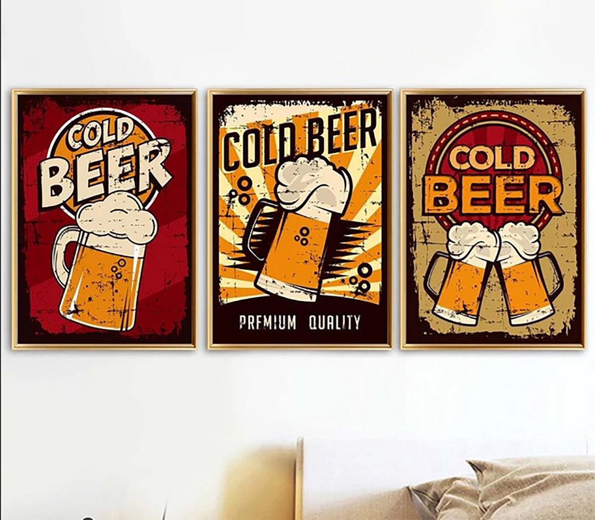 TPFLiving Poster Canvas / Decoration Bar, Hobby Room, Kitchen - Beer  Variations - / Various Sizes - WITHOUT Frame - Model 8 - 10x15cm