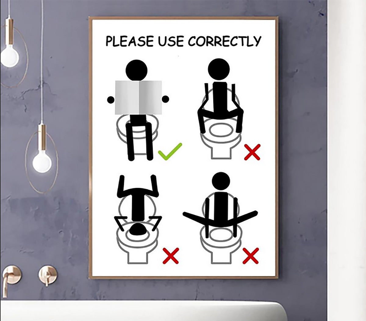 TPFLiving Poster Canvas / Decoration Toilet - Have a nice poo! - / Var –  Traumpreisfabrik