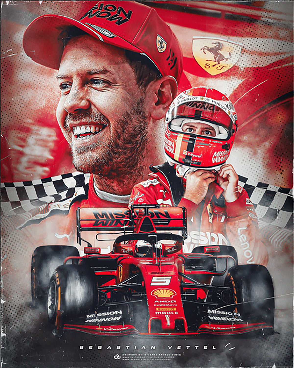 TPFLiving Poster Leinwand / Formel 1 - Rennfahrer - Piloten - Team McLaren - Daniel Ricciardo / Verschiedene Größen - OHNE Rahmen - Modell 25