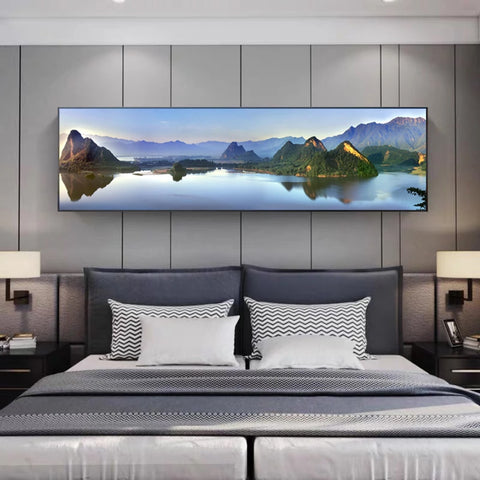 classic XXL and poster luxury TPFLiving mountains Traumpreisfabrik / l canvas – landscape
