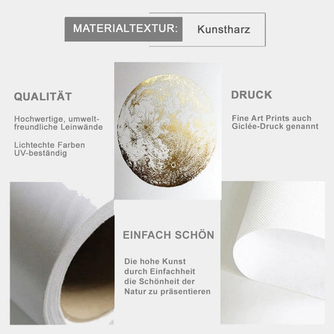 TPFLiving Kunstdruck auf Leinwand / Abstrakt Gold Schwarz / 20 Motive in 5 Größen - ohne Rahmen - Modell TPFL-LW-21-MM