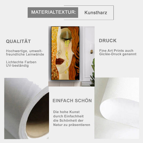 TPFLiving Poster Leinwand / Gustav Klimt - Goldene Tränen - / Motiv in verschiedenen Größen - OHNE Rahmen - Modell DJ017