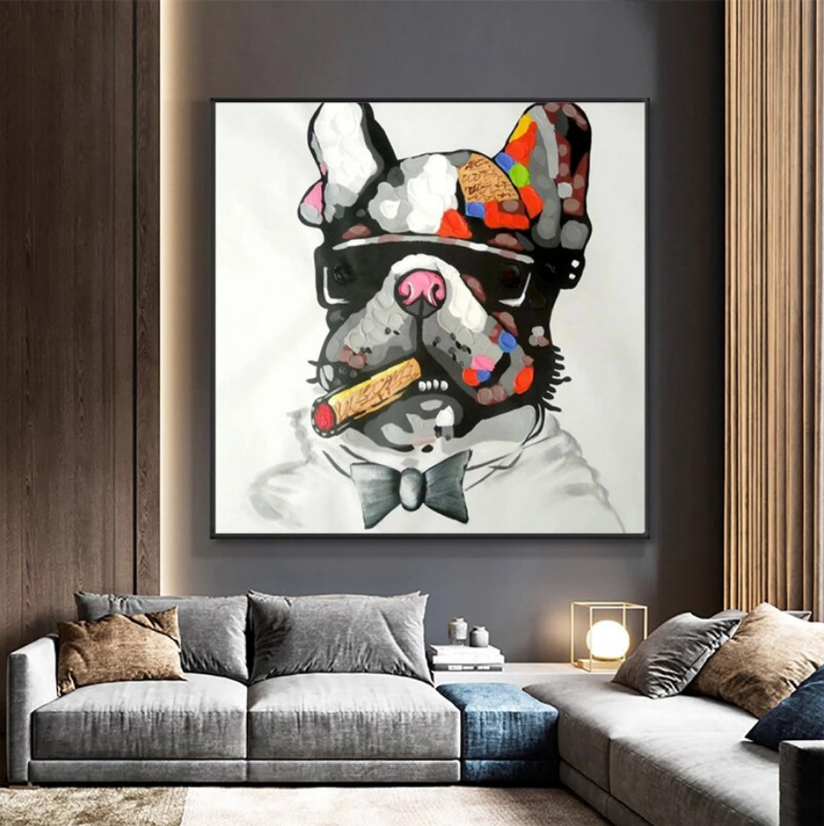 – Colorful and Poster Canvas / / TPFLiving Animal Abstract, Motifs Funny Traumpreisfabrik