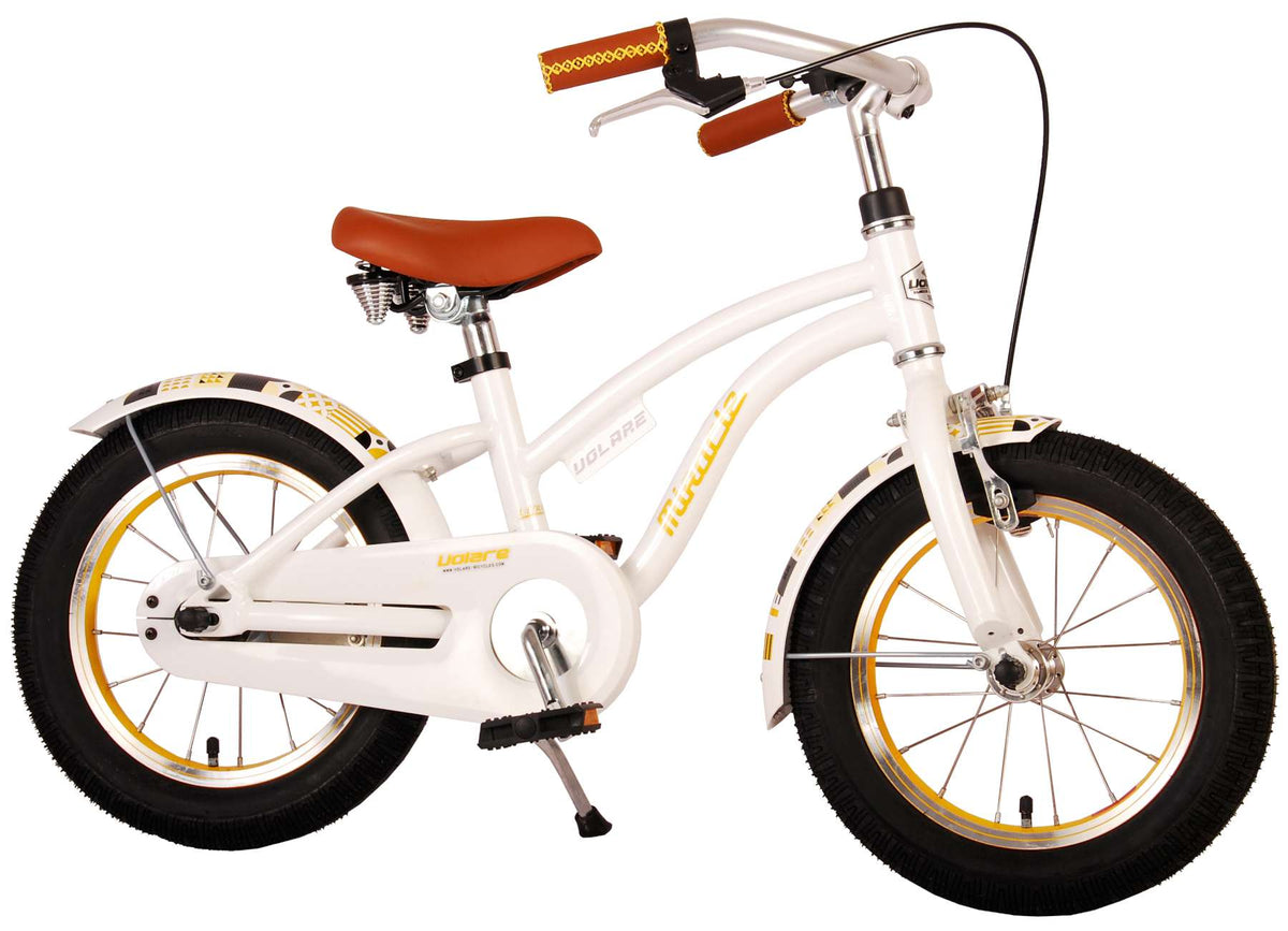 TPFSports Miracle Cruiser Kinderfahrrad - Mädchen - 14 Zoll - Rücktritt + Handbremse - Mattschwarz