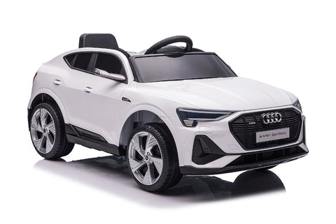 TPFLiving Elektro-Kinderauto Audi E-Tron - Kinderauto - Elektroauto - Ledersitz und Sicherheitsgurt