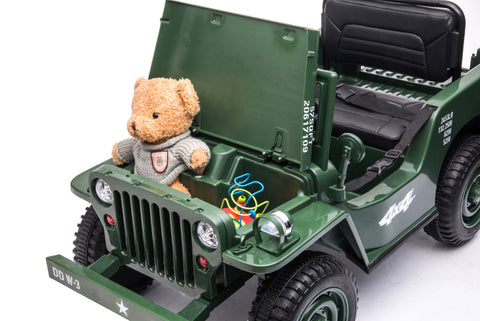 TPFLiving Elektro-Kinderauto Geländewagen Army 4x4 Off Road - Kinderauto - Elektroauto - Ledersitz und Sicherheitsgurt