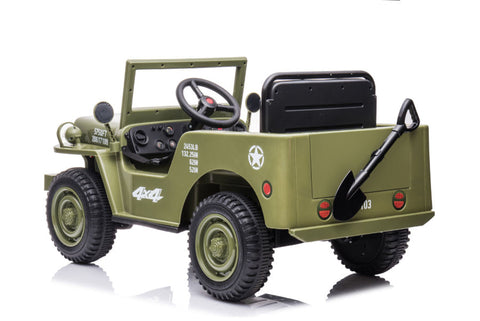 TPFLiving Elektro-Kinderauto Geländewagen Army 4x4 Off Road - Kinderauto - Elektroauto - Ledersitz und Sicherheitsgurt