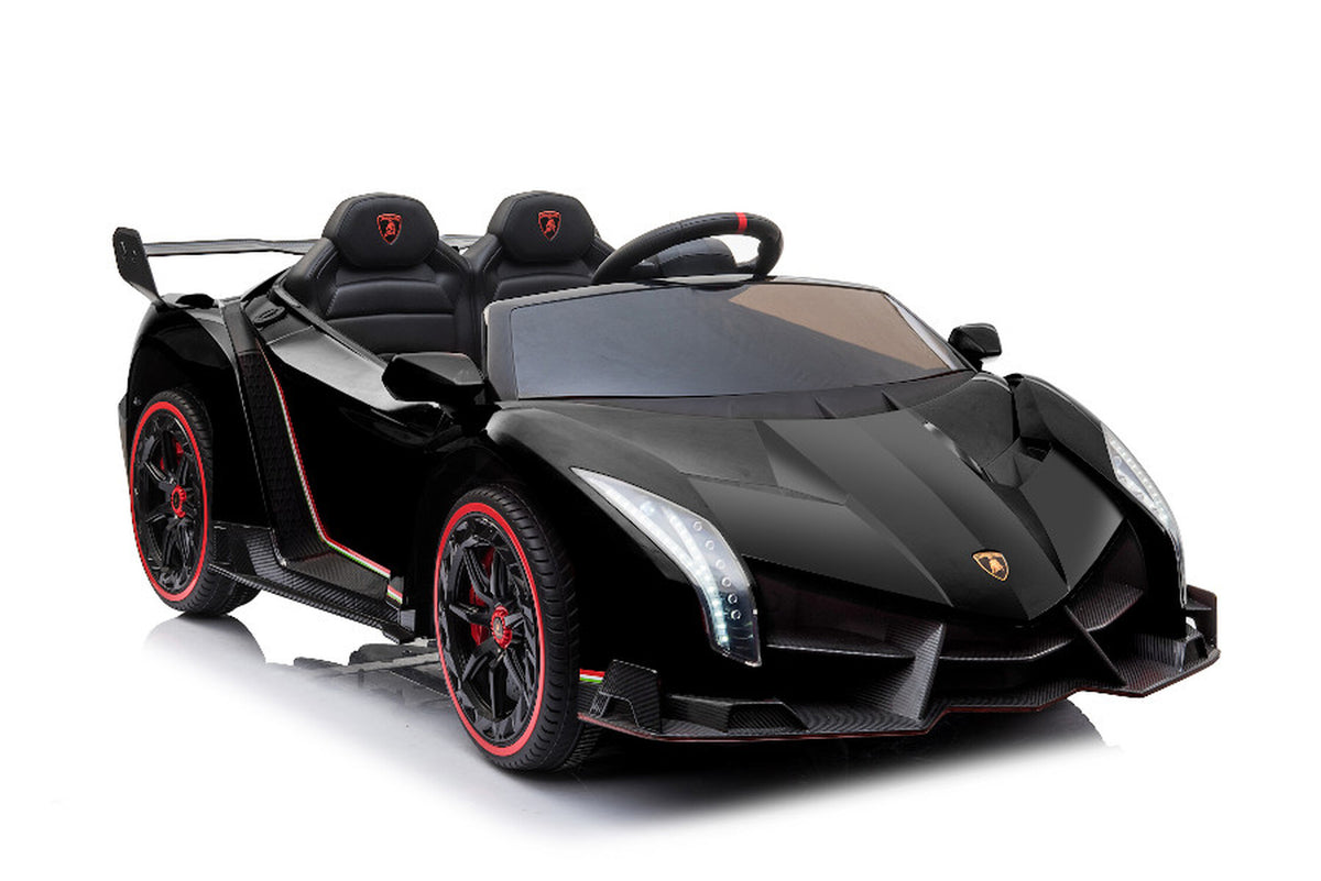 TPFLiving Elektro-Kinderauto Lamborghini Veneno Doppelsitzer - Kinderauto - Elektroauto - Ledersitz und Sicherheitsgurt