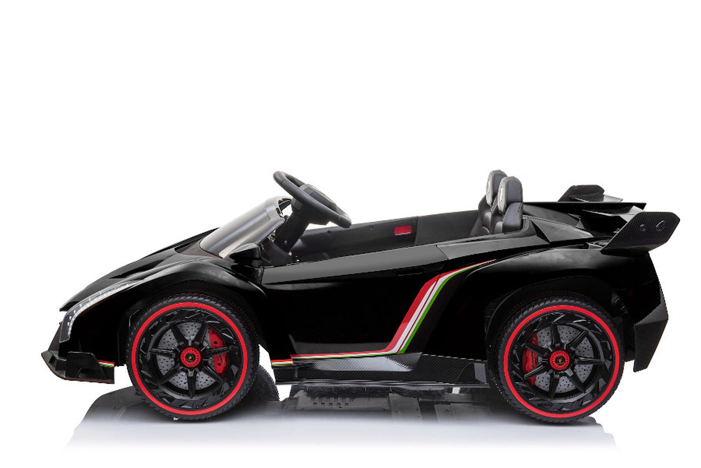 TPFLiving Elektro-Kinderauto Lamborghini Veneno Doppelsitzer - Kinderauto - Elektroauto - Ledersitz und Sicherheitsgurt