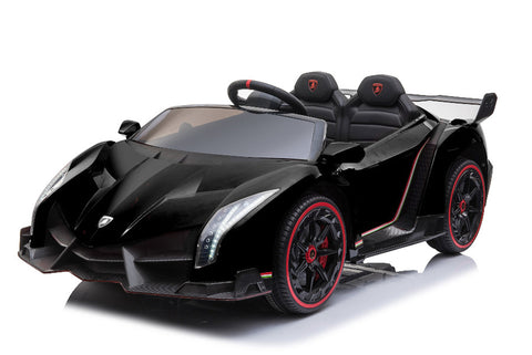 TPFLiving Elektro-Kinderauto Lamborghini Veneno Doppelsitzer - Kinderauto - Elektroauto - Ledersitz und Sicherheitsgurt