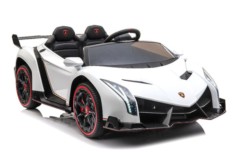 TPFLiving Elektro-Kinderauto Lamborghini Veneno Doppelsitzer - Kinderauto - Elektroauto - Ledersitz und Sicherheitsgurt