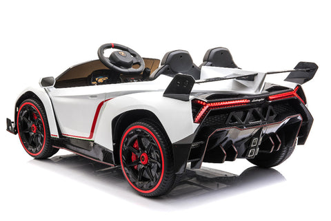 TPFLiving Elektro-Kinderauto Lamborghini Veneno Doppelsitzer - Kinderauto - Elektroauto - Ledersitz und Sicherheitsgurt