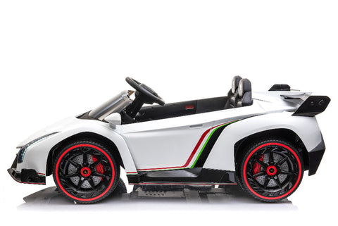 TPFLiving Elektro-Kinderauto Lamborghini Veneno Doppelsitzer - Kinderauto - Elektroauto - Ledersitz und Sicherheitsgurt