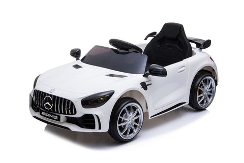 TPFLiving Elektro-Kinderauto Mercedes GT R - Kinderauto - Elektroauto - Ledersitz und Sicherheitsgurt