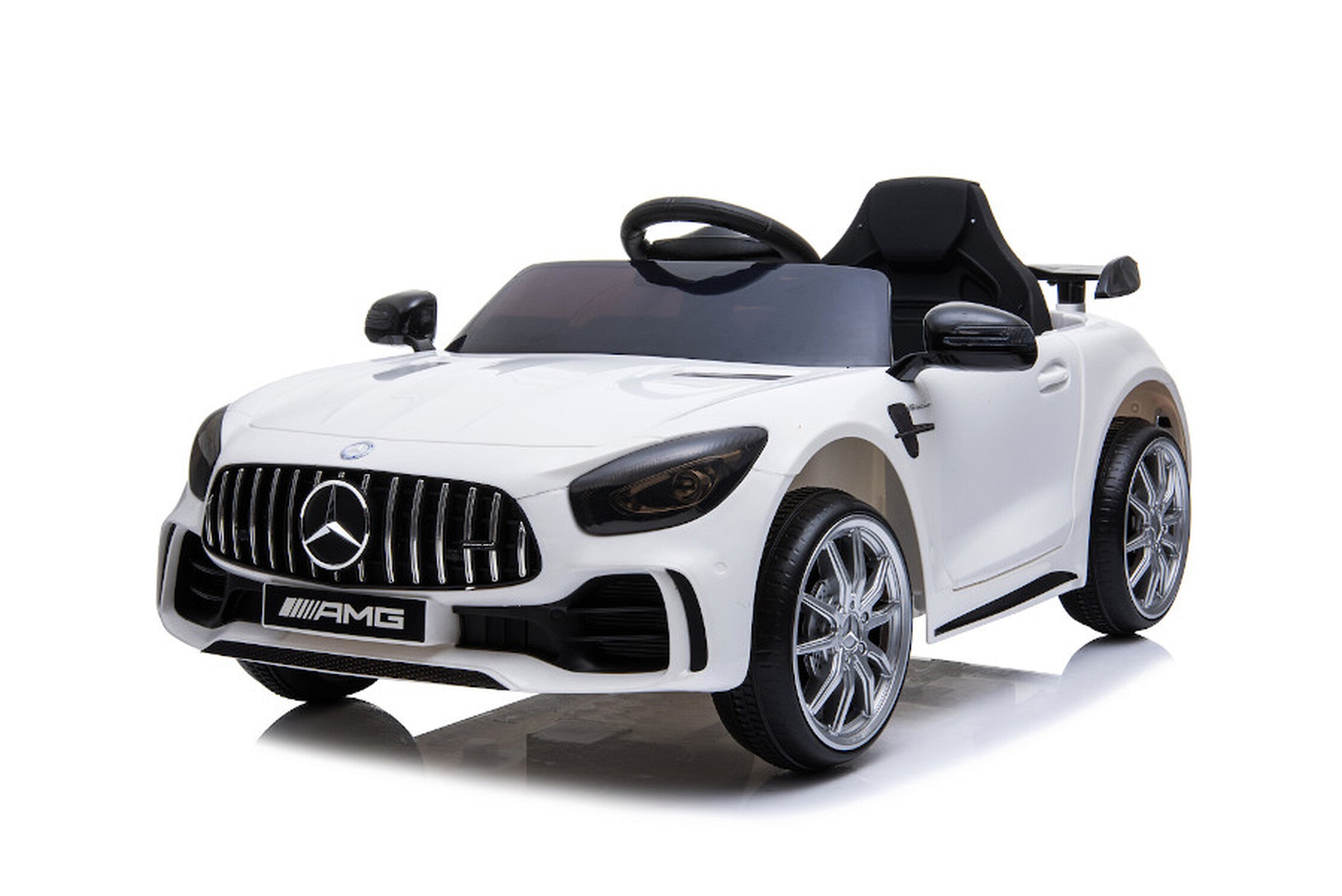 TPFLiving Elektro-Kinderauto Mercedes GT R - Kinderauto - Elektroauto - Ledersitz und Sicherheitsgurt