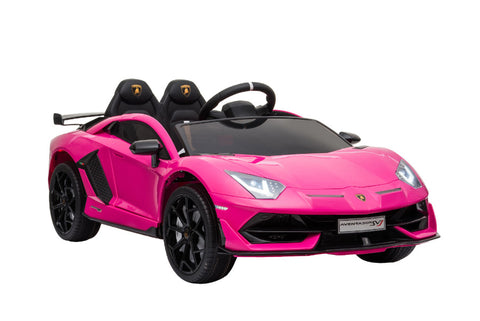 TPFLiving Elektro-Kinderauto Lamborghini Aventador SVJ Doppelsitzer - Kinderauto - Elektroauto - Ledersitz und Sicherheitsgurt