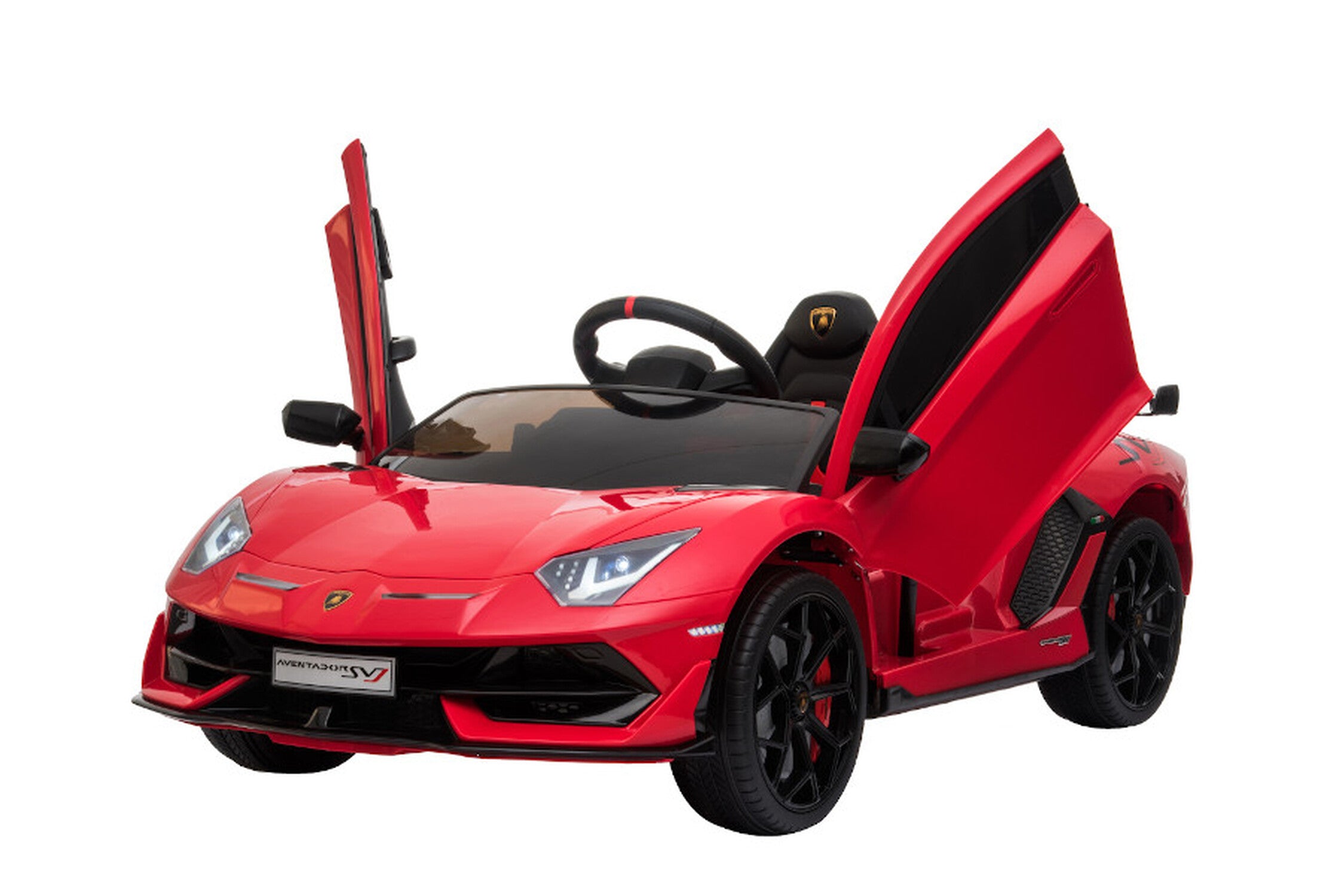 TPFLiving Elektro-Kinderauto Lamborghini Aventador SVJ Doppelsitzer - Kinderauto - Elektroauto - Ledersitz und Sicherheitsgurt