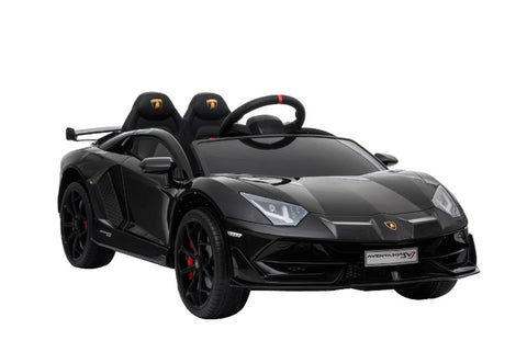 TPFLiving Elektro-Kinderauto Lamborghini Aventador SVJ Doppelsitzer - Kinderauto - Elektroauto - Ledersitz und Sicherheitsgurt