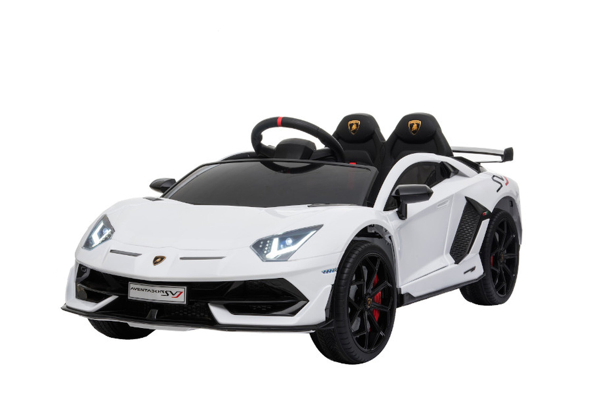 TPFLiving Elektro-Kinderauto Lamborghini Aventador SVJ Doppelsitzer - Kinderauto - Elektroauto - Ledersitz und Sicherheitsgurt