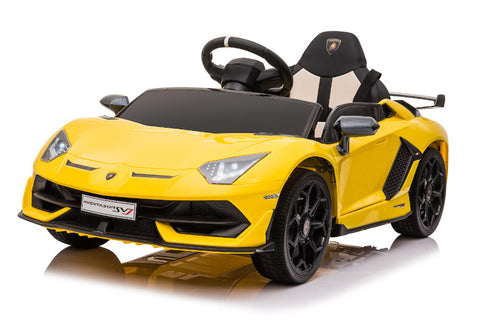 TPFLiving Elektro-Kinderauto Lamborghini Aventador SVJ - Kinderauto - Elektroauto - Ledersitz und Sicherheitsgurt