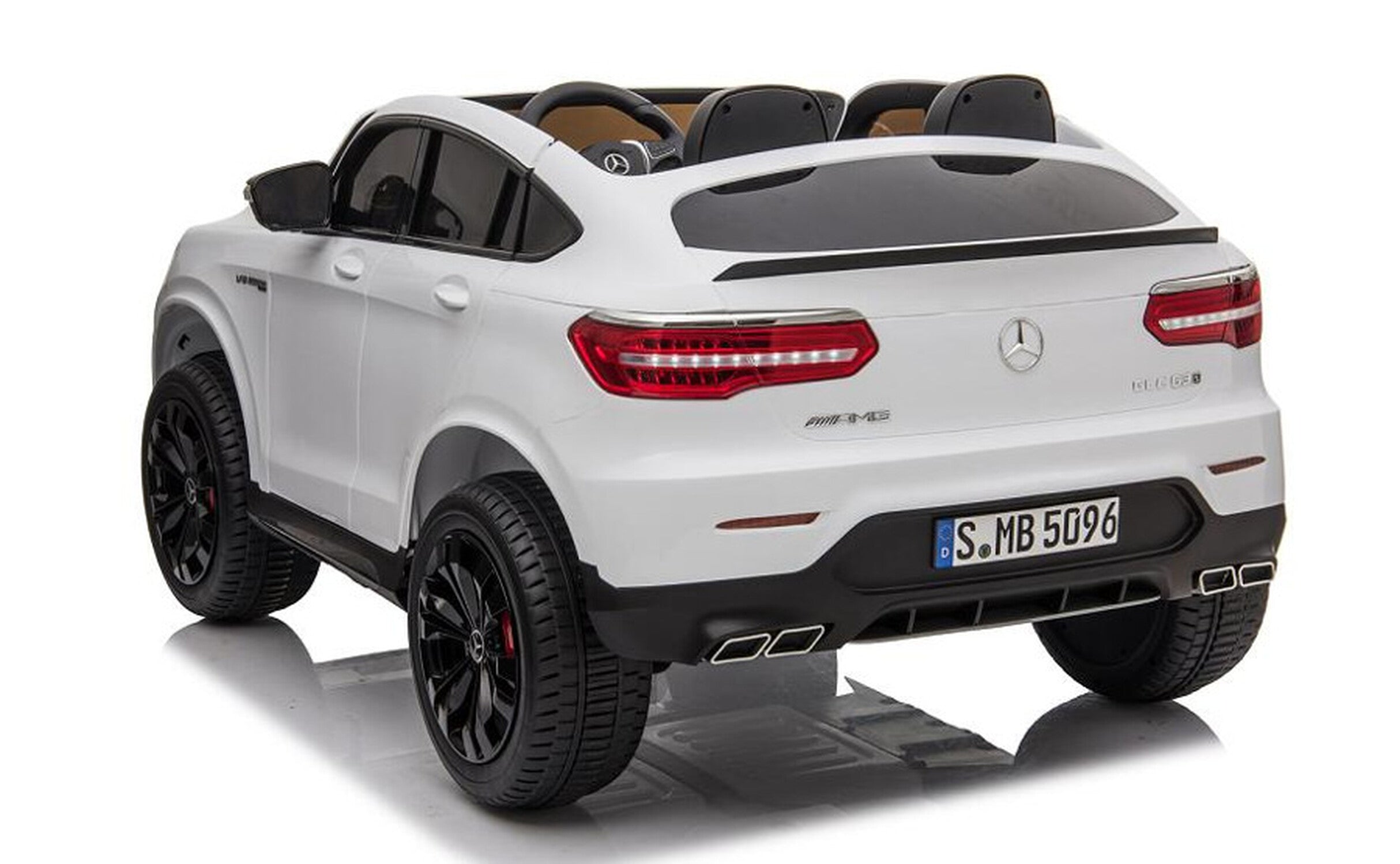 TPFLiving Elektro-Kinderauto Mercedes GLC 63S Doppelsitzer - Kinderauto - Elektroauto - Ledersitz und Sicherheitsgurt