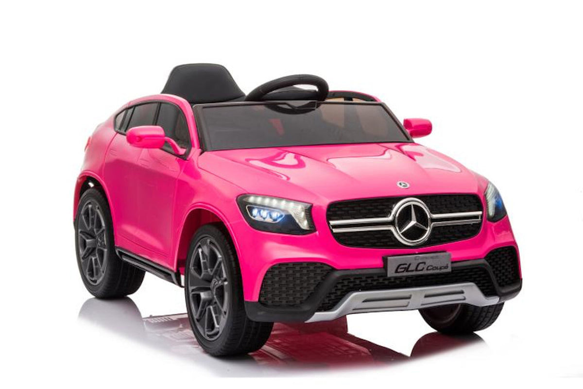 TPFLiving Elektro-Kinderauto Mercedes GLC pink - Kinderauto - Elektroauto - Ledersitz und Sicherheitsgurt