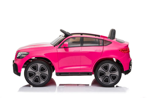 TPFLiving Elektro-Kinderauto Mercedes GLC pink - Kinderauto - Elektroauto - Ledersitz und Sicherheitsgurt