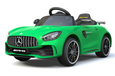 TPFLiving Elektro-Kinderauto Mercedes GT R - Kinderauto - Elektroauto - Ledersitz und Sicherheitsgurt