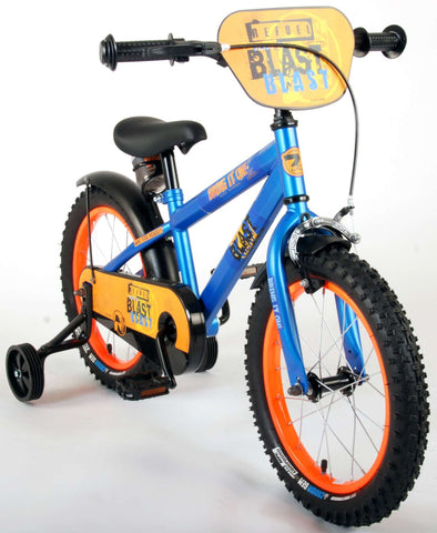 TPFSports NERF Kinderfahrrad - Jungen - 16 Zoll - Rücktritt + Handbremse - Satinblau