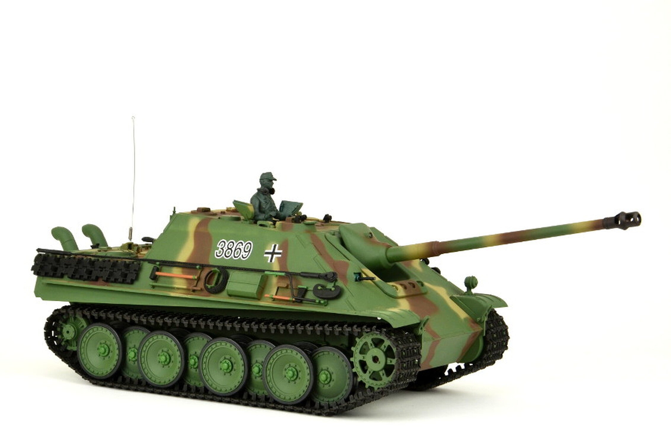 TPFLiving RC-Panzer Jagdpanther 7-0 RC Panzer ferngesteuert - Panzer mit Schussfunktion - Panzerfahrzeug mit Stahlgetriebe und Kettenantrieb - Rauch und Sound - Maßstab: 1:16