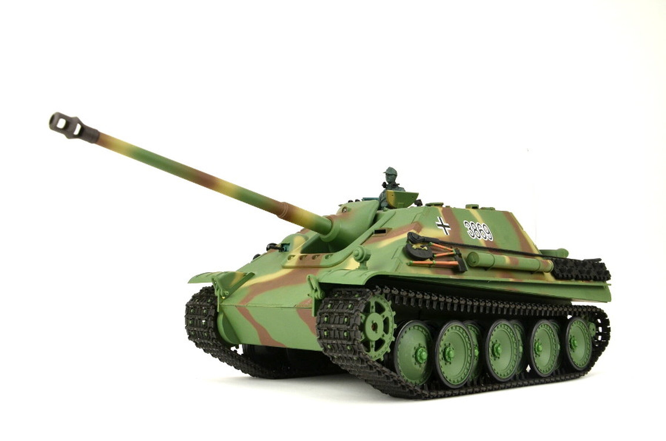 TPFLiving RC-Panzer Jagdpanther 7-0 RC Panzer ferngesteuert - Panzer mit Schussfunktion - Panzerfahrzeug mit Stahlgetriebe und Kettenantrieb - Rauch und Sound - Maßstab: 1:16