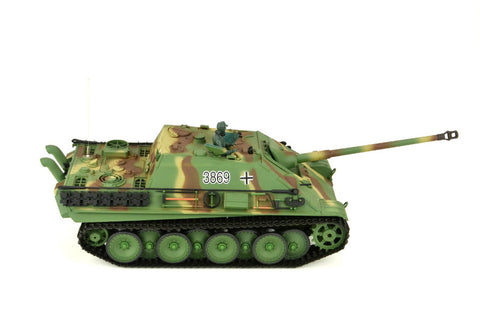 TPFLiving RC-Panzer Jagdpanther 7-0 RC Panzer ferngesteuert - Panzer mit Schussfunktion - Panzerfahrzeug mit Stahlgetriebe und Kettenantrieb - Rauch und Sound - Maßstab: 1:16