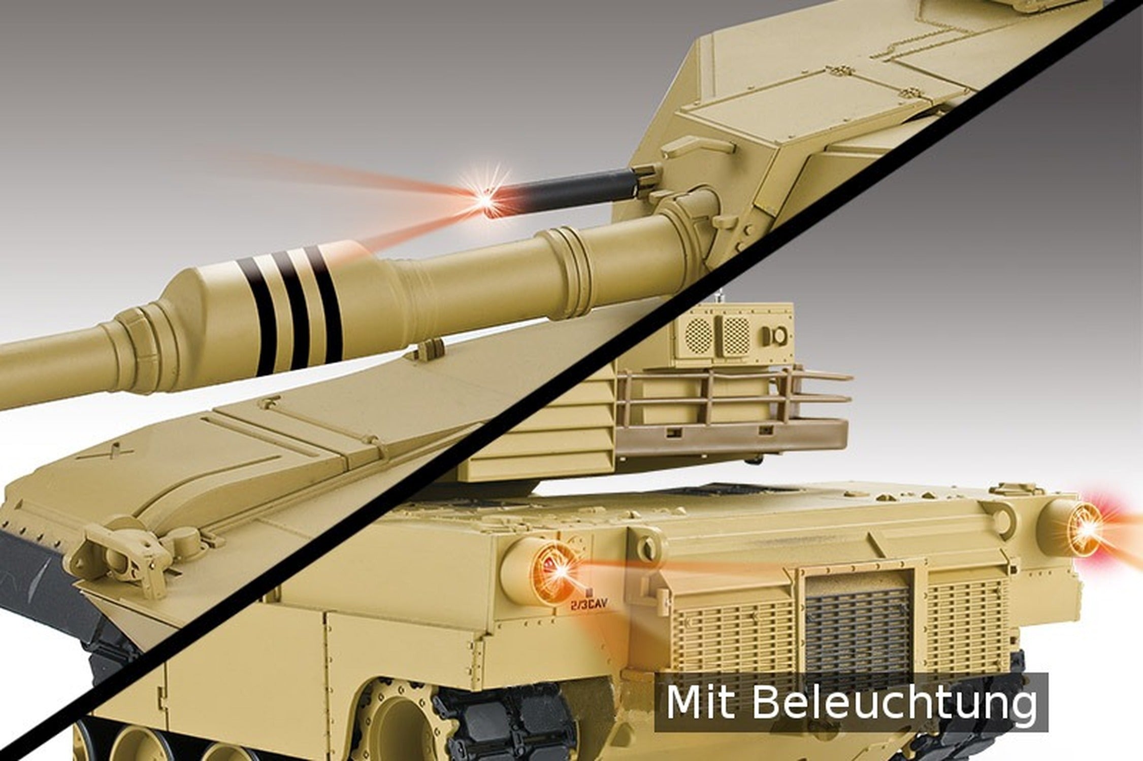 TPFLiving RC-Panzer M1A2 Abrams V7.0 mit Schussfunktion - Sound und Rauch - Maßstab: 1:16