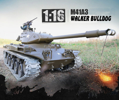 TPFLiving RC-Panzer M41 A3 Walker Bulldog V6.0 Pro mit Schussfunktion - Sound und Rauch - Maßstab: 1:16